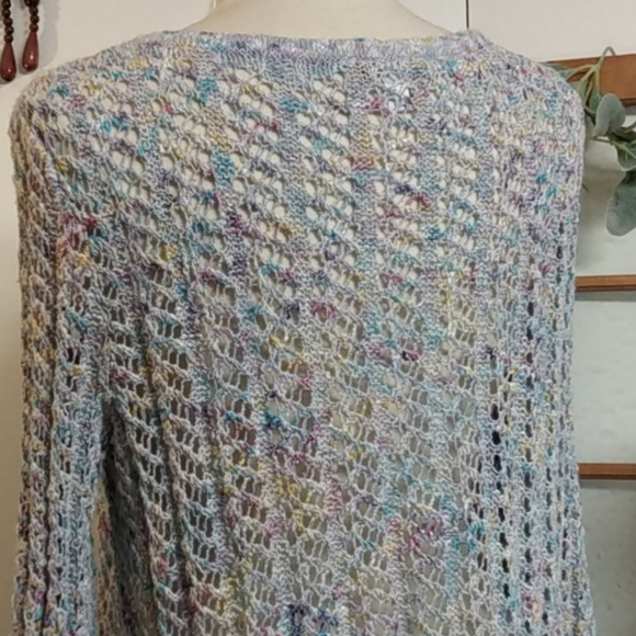 St John Sport Multi Color Delicate Knit Keyhole Sweater - Picture 10 of 10